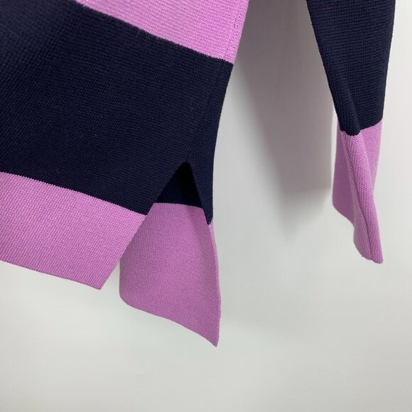 Ann Taylor Sweater Colorblock Stripe Mock Neck Pullover Long Sleeve - Picture 5 of 10